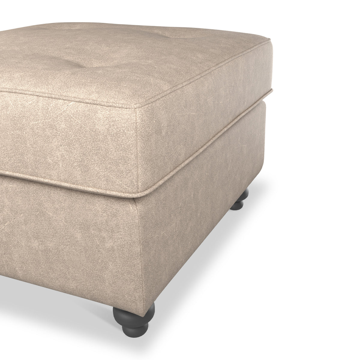 Edward Marble Faux Leather Footstool