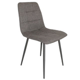 Olivia Dark Grey Faux Leather Padded Dining Chair