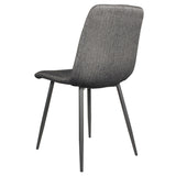 Olivia Dark Grey Faux Leather Padded Dining Chair