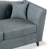 Pippa Airforce Blue Plush Velvet 2 Seater Sofa from Roseland Furniture