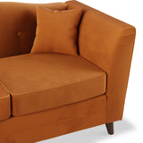 Pippa Burnt Orange Plush Velvet 2 Seater Sofa from Roseland Furniture