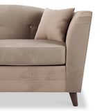 Pippa Platinum Plush Velvet 2 Seater Sofa from Roseland Furniture