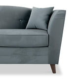 Pippa Airforce Blue Plush Velvet 3 Seater Sofa