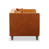 Pippa Burnt Orange Plush Velvet 3 Seater Sofa