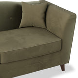 Pippa Fern Green Plush Velvet 3 Seater Sofa