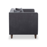 Pippa Steel Grey Plush Velvet 3 Seater Sofa