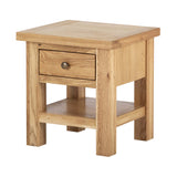 Charlestown Oak Side Table with Drawer