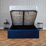 Salisbury Blue Ottoman Storage Bed Frame