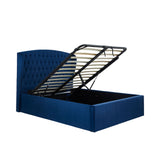 Salisbury Blue Ottoman Storage Bed Frame