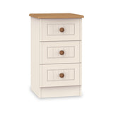 Brixham Cream 3 Drawer Bedside from Roseland