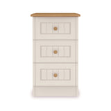 Brixham Cream 3 Drawer Bedside from Roseland