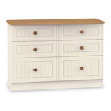 Brixham Cream 6 Drawer Wide Chest from Roseland