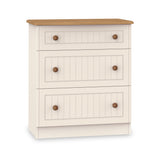 Brixham Cream 3 Drawer Deep Chest from Roseland