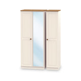 Brixham Cream Triple Mirror Wardrobe from Roseland