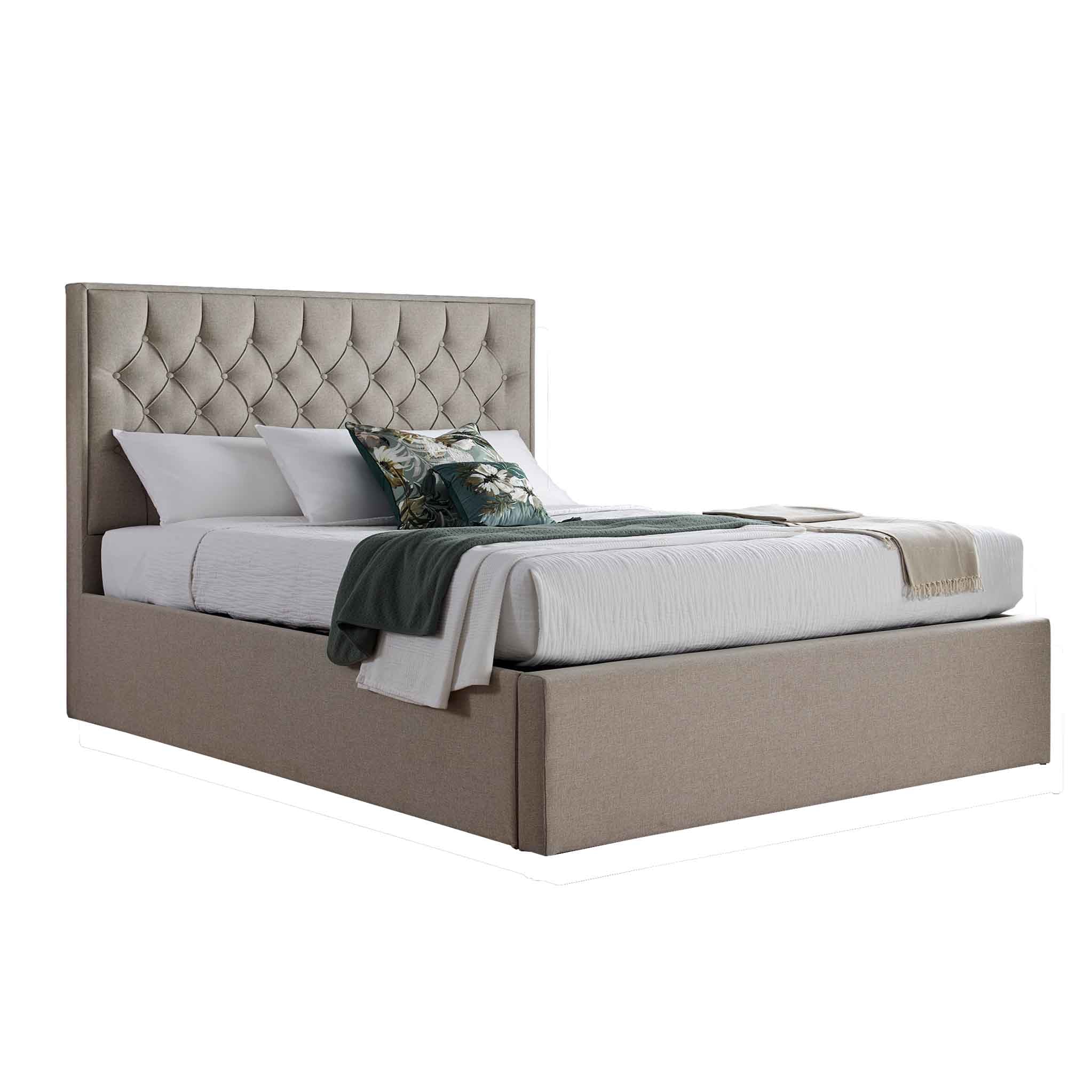 Sutton upholstered ottoman store bed frame