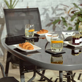 Rio Stacking 4 Seat Dining Set with Parasol