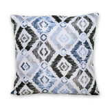 Outdoor Blue Patterned Scatter Cushion from Roseland