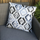 Outdoor Blue Patterned Scatter Cushion