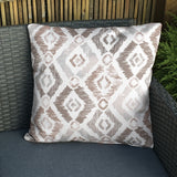 Outdoor Grey Patterned Scatter Cushion