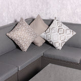 Outdoor Grey Patterned Scatter Cushion