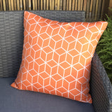 Outdoor Orange Geometric Scatter Cushion