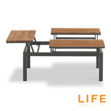 LIFE Soho Lounge Set with Teak Lift Up Coffee Table