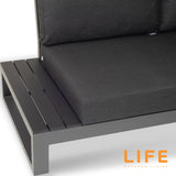 LIFE Mallorca Chaise Lounge Set with Coffee Table