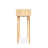 Venti Natural Mango Wood & Cane Console Table with Storage with Scandi Legs