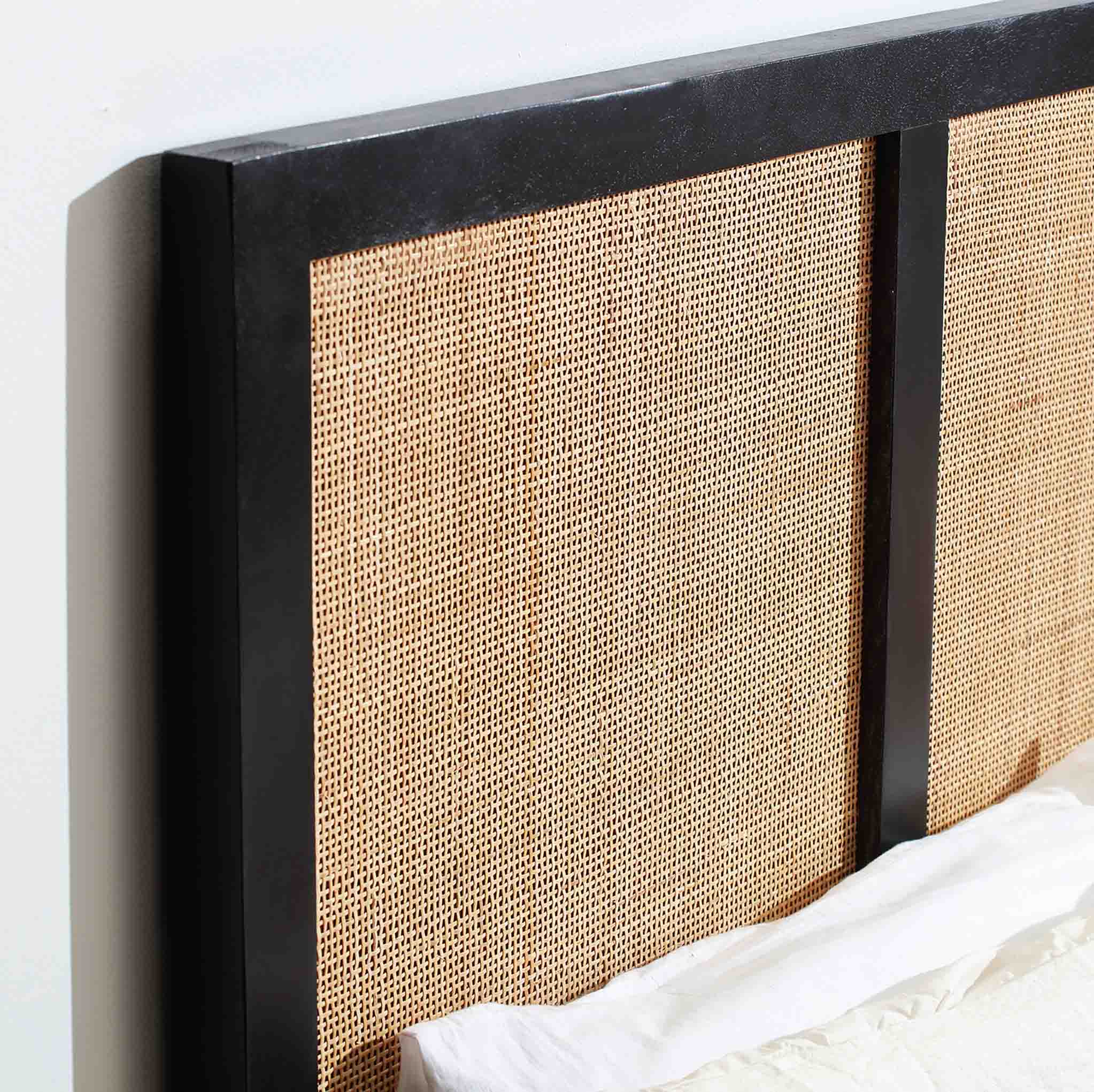 Wood and shop cane headboard