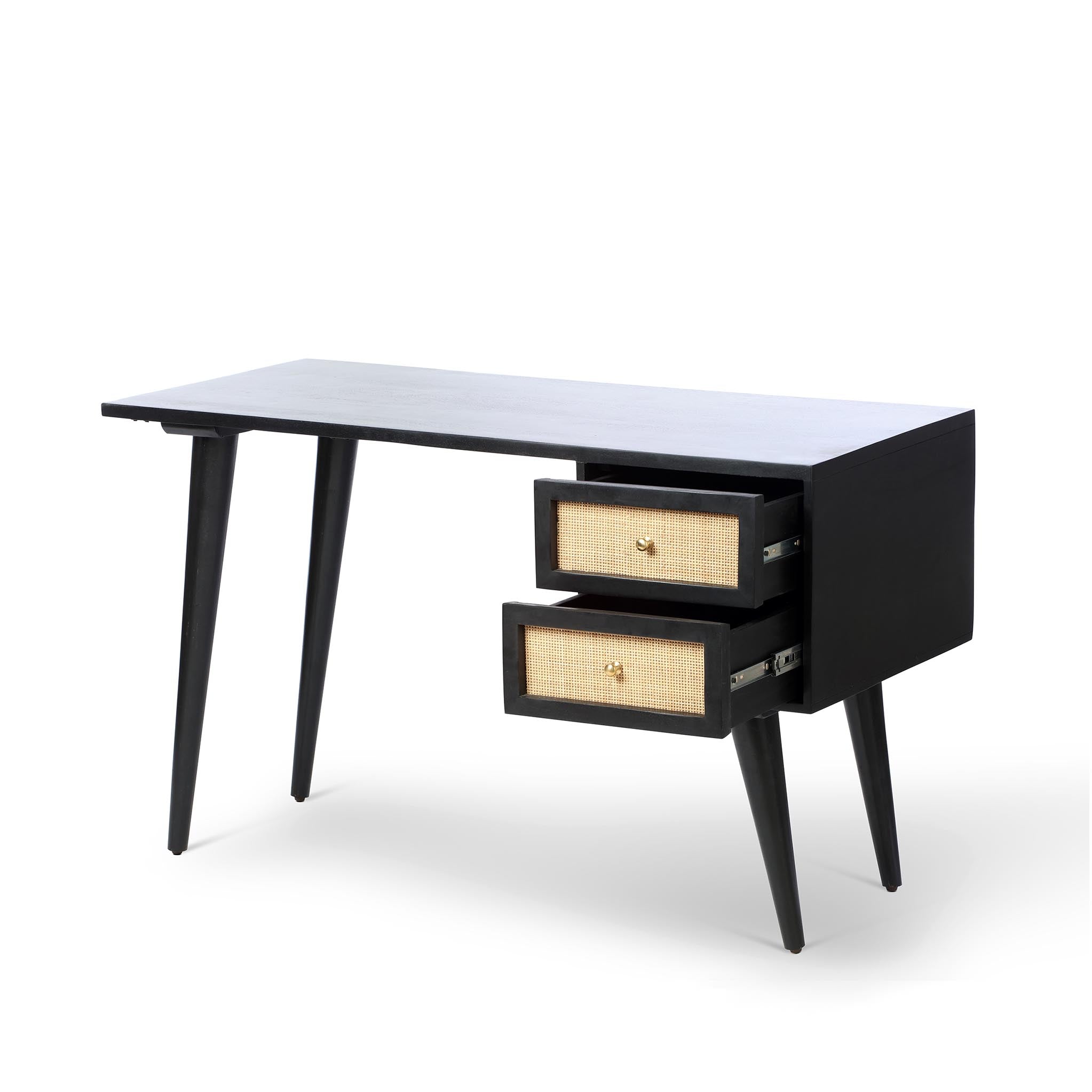 Black and deals cane desk