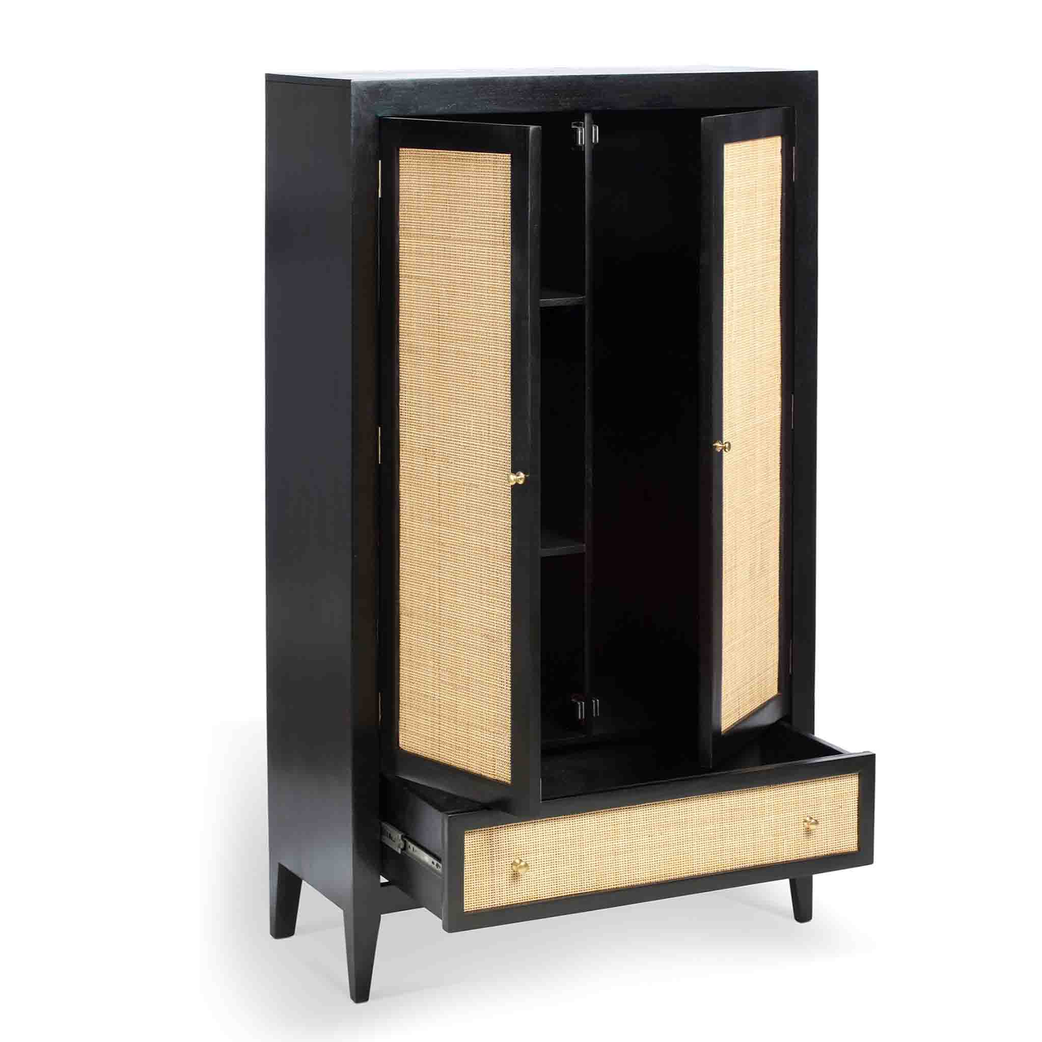 Small black online armoire