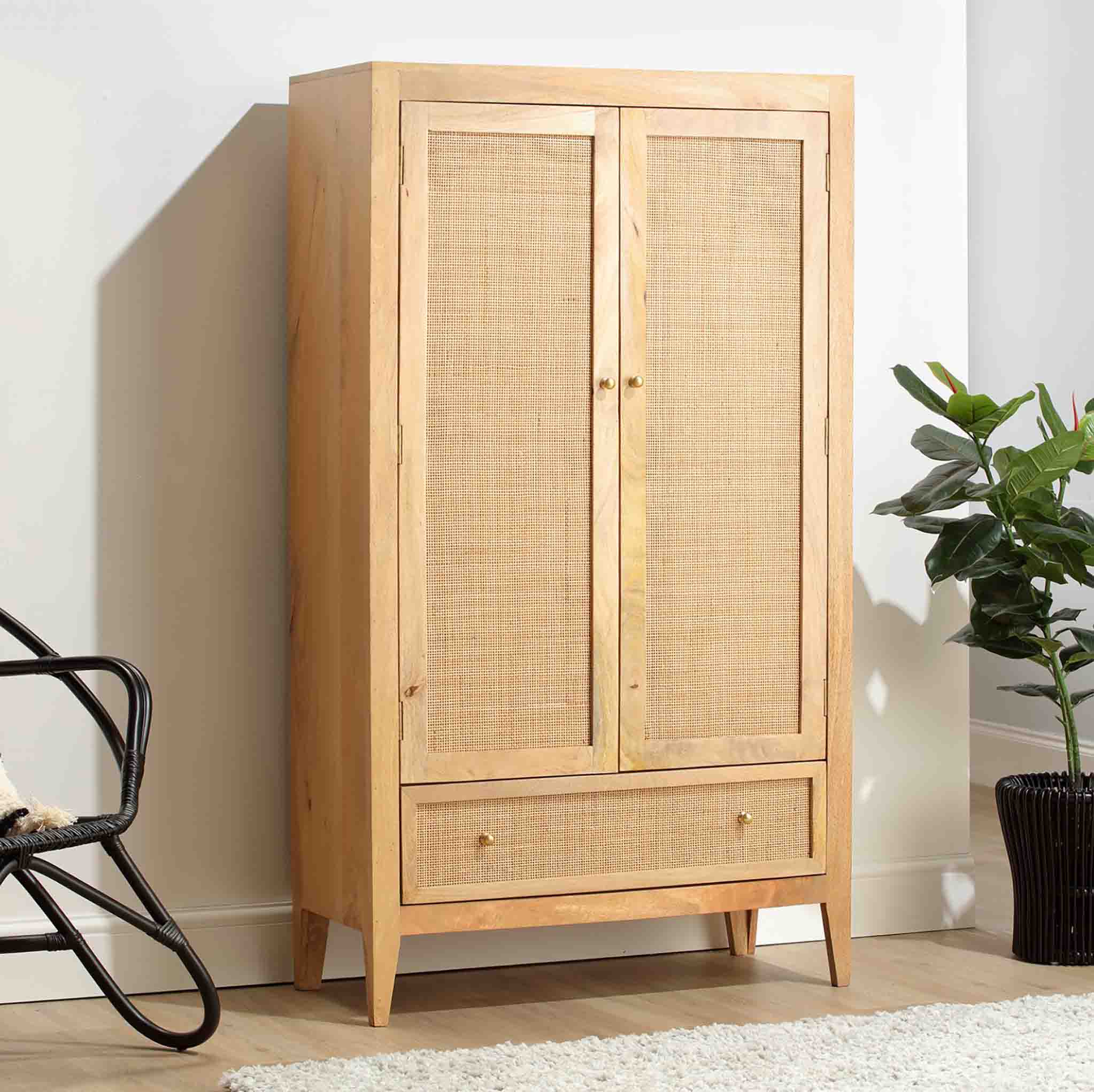 Mango wood outlet wardrobe sale