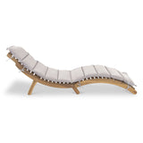 Wave Acacia Foldable Sun Lounger and Cushion