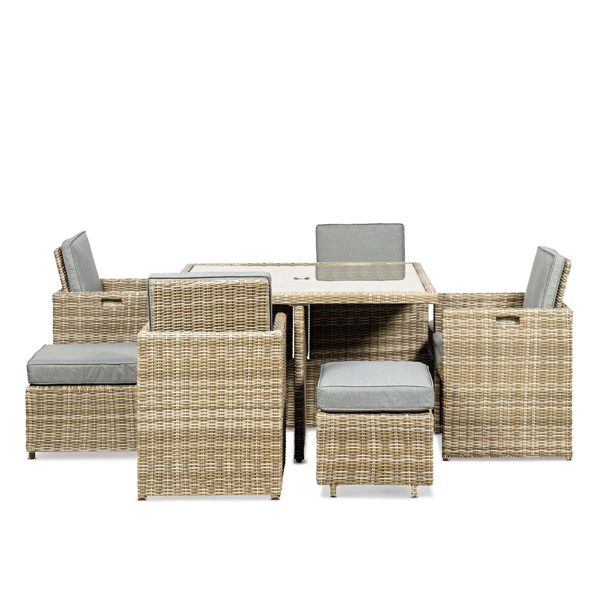 8 piece rattan cube deals garden furniture