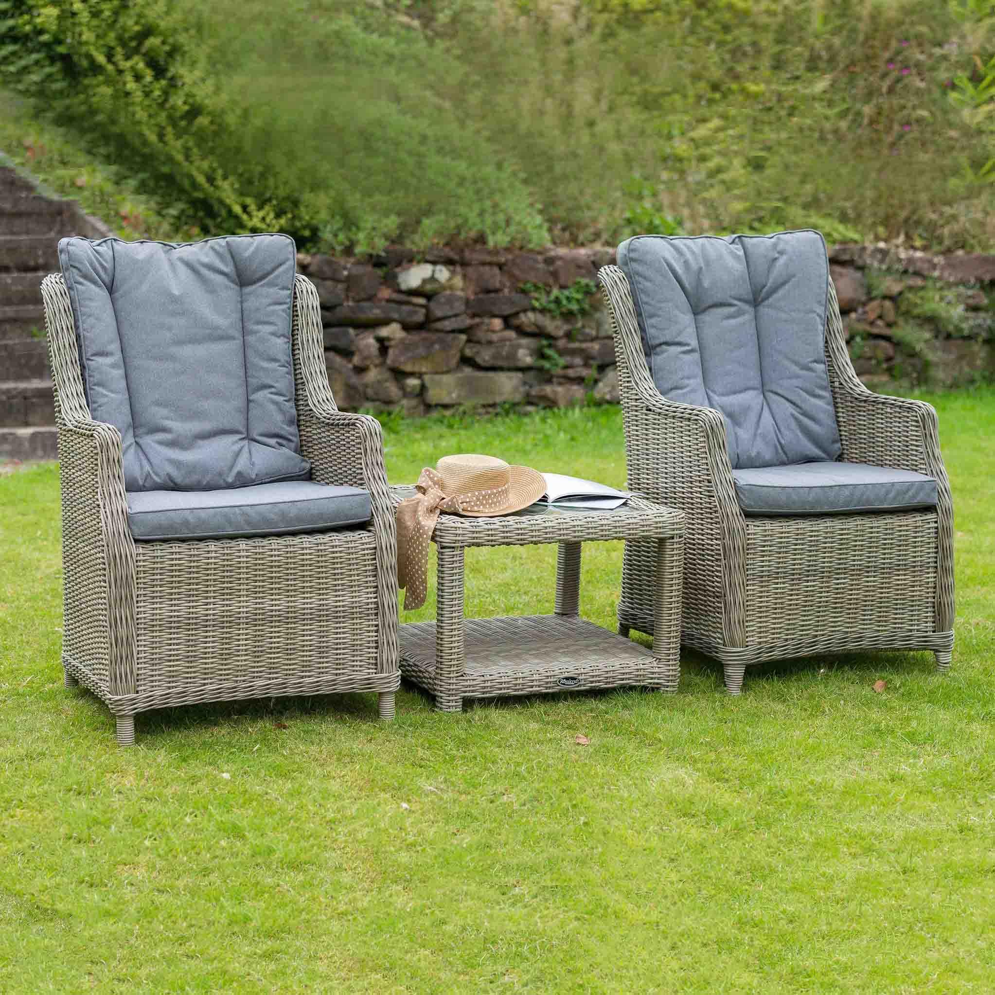 High back deals rattan outdoor chairs