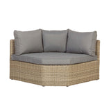 Wentworth Grand Rattan Lounge Set with Coffee Table Corner Sofa