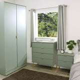 Moreno Olive Green 2 Door Double Wardrobe from Roseland furniture